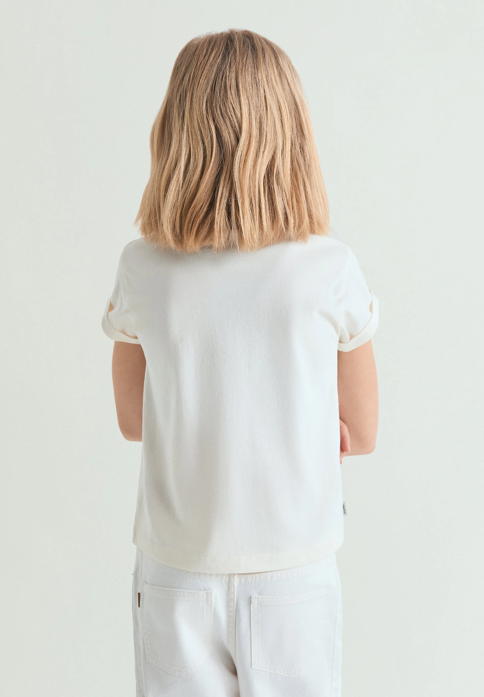 T-SHIRT COM PADRÃO E GOLA EM CONTRASTE - Image 5