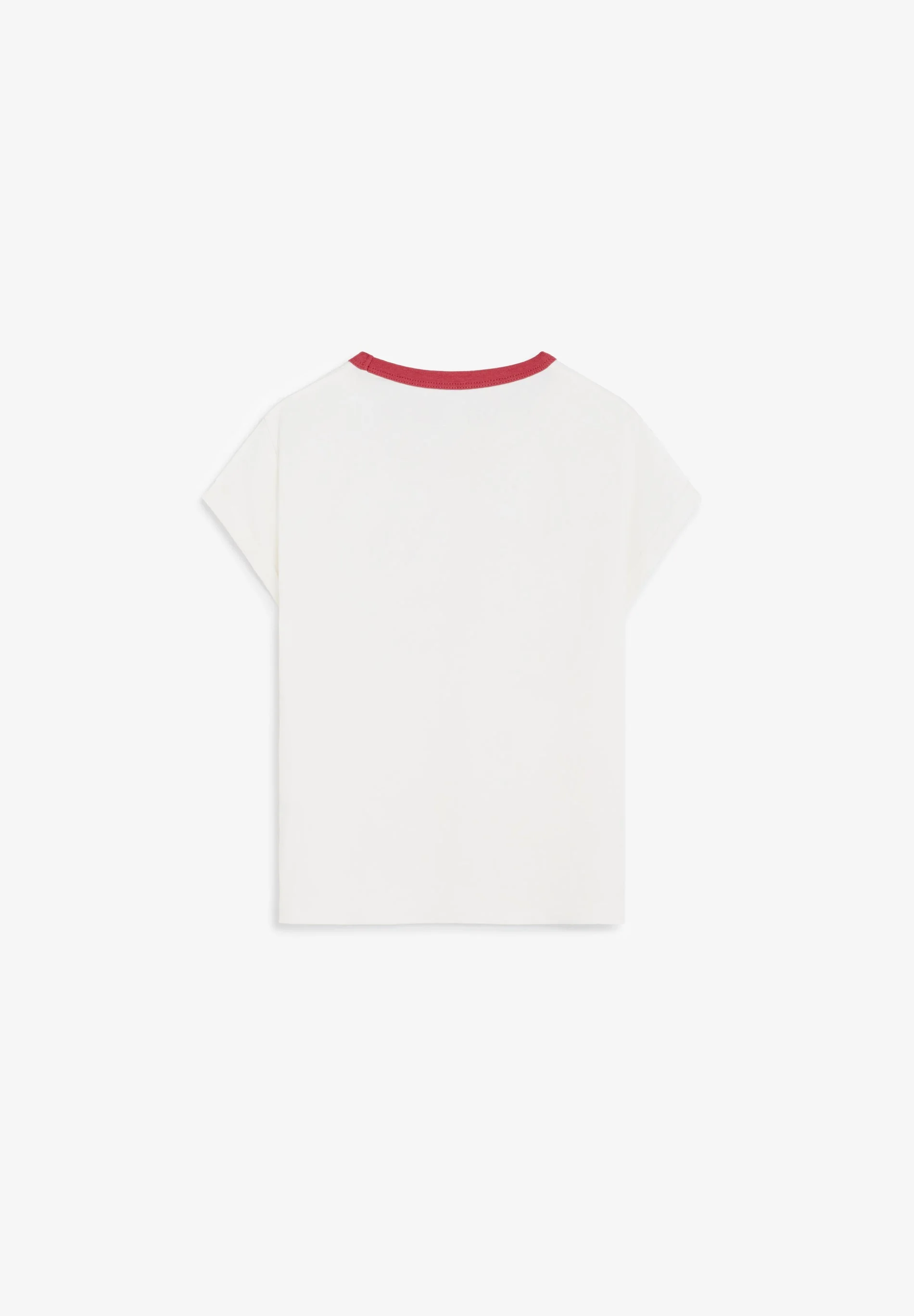 T-SHIRT COM PADRÃO E GOLA EM CONTRASTE - Image 7