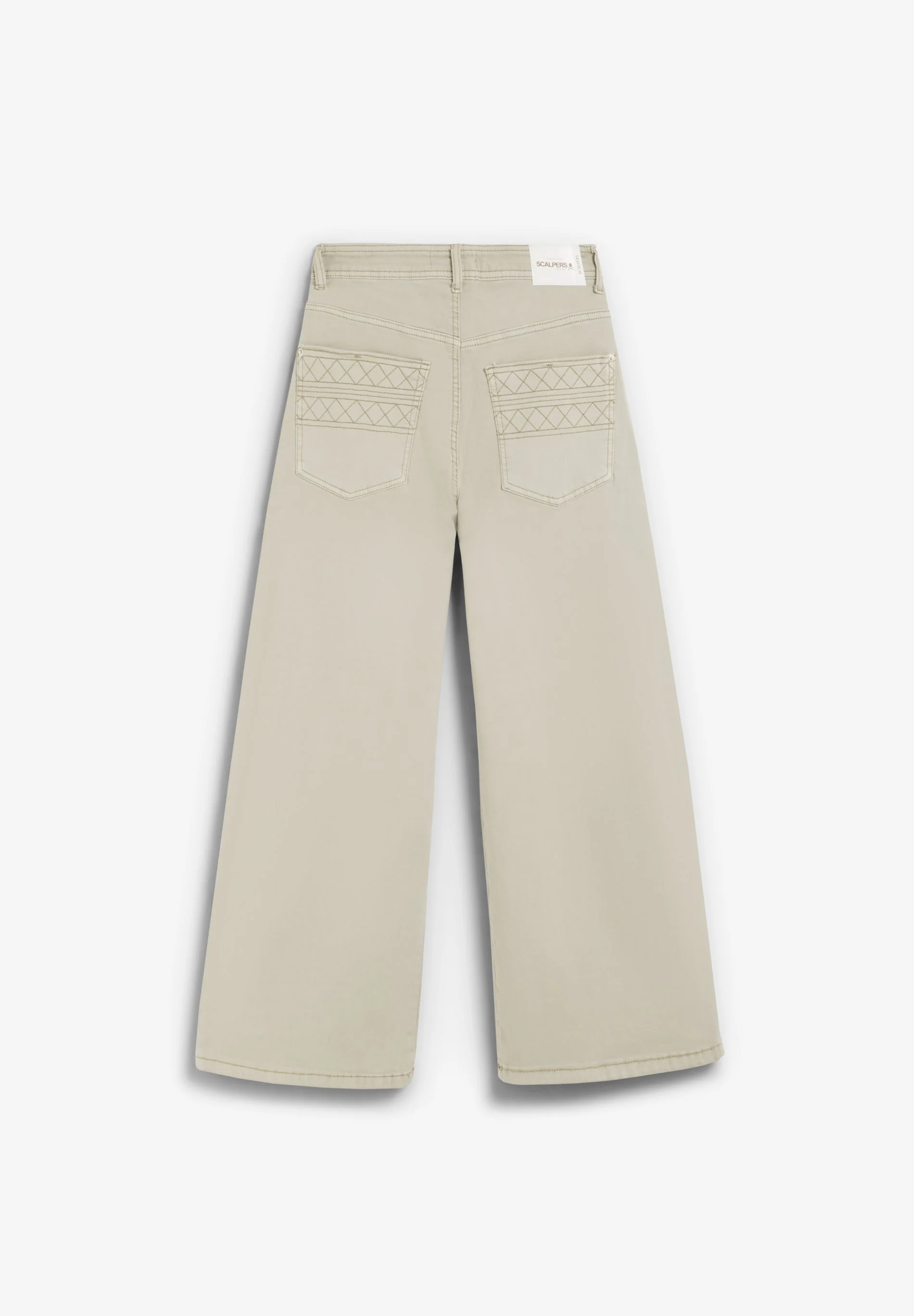 CALÇAS DE CINTURA SUBIDA COM PORMENOR DE COSTURAS - Image 6