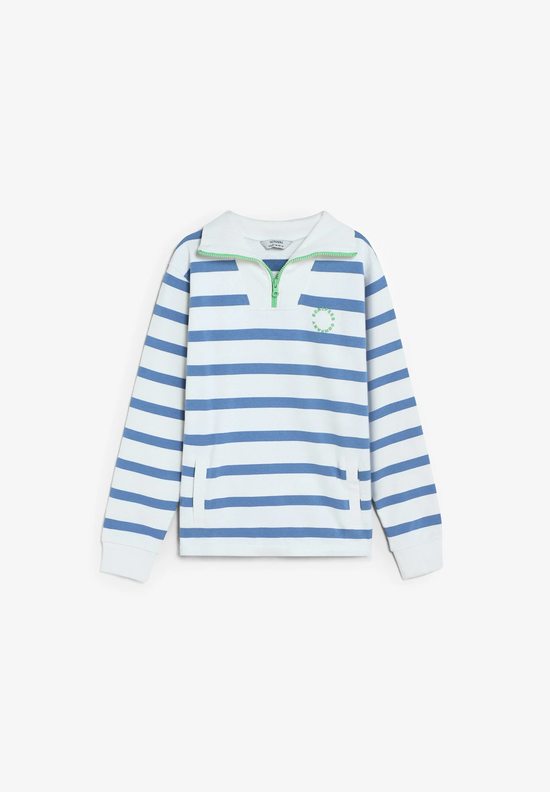 SWEATSHIRT ÀS RISCAS COM GOLA POLO - Image 5